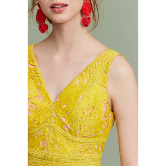 Maeve Gardenia Crochet Column Dress - Picture 2 of 7